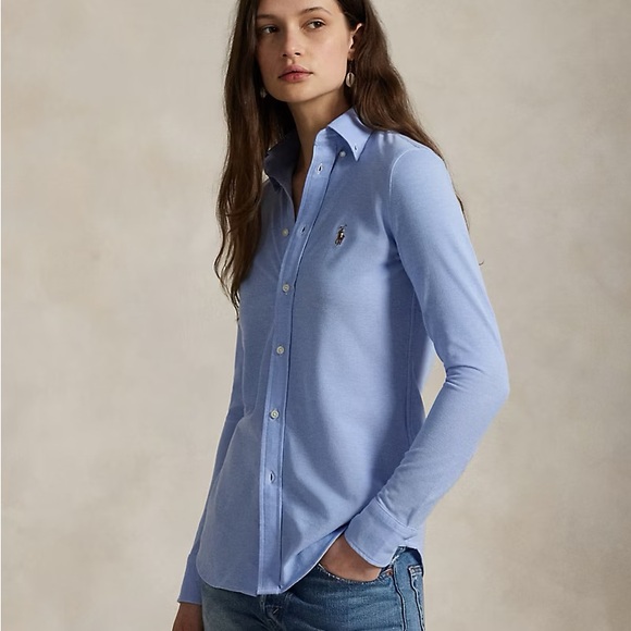 Ralph Lauren Women's Light Blue Button-Down Shirt - Picture 2 of 4